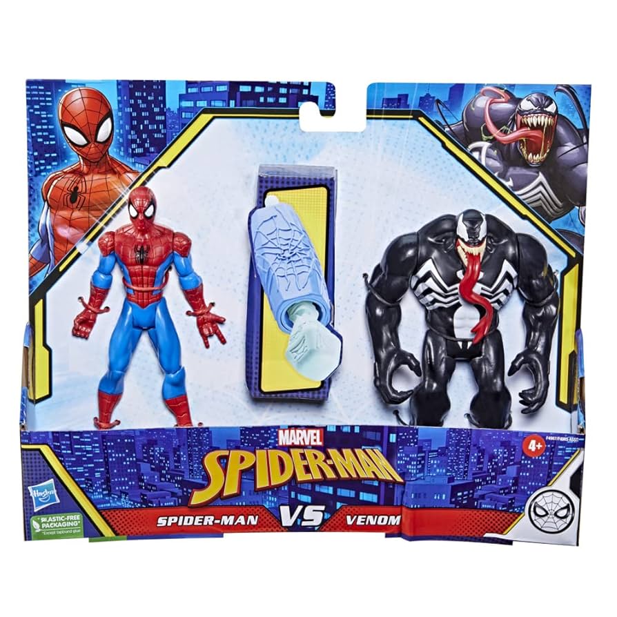 Amazon.com: Spider-Man Marvel Vs Venom Battle Packs, 6-Inch