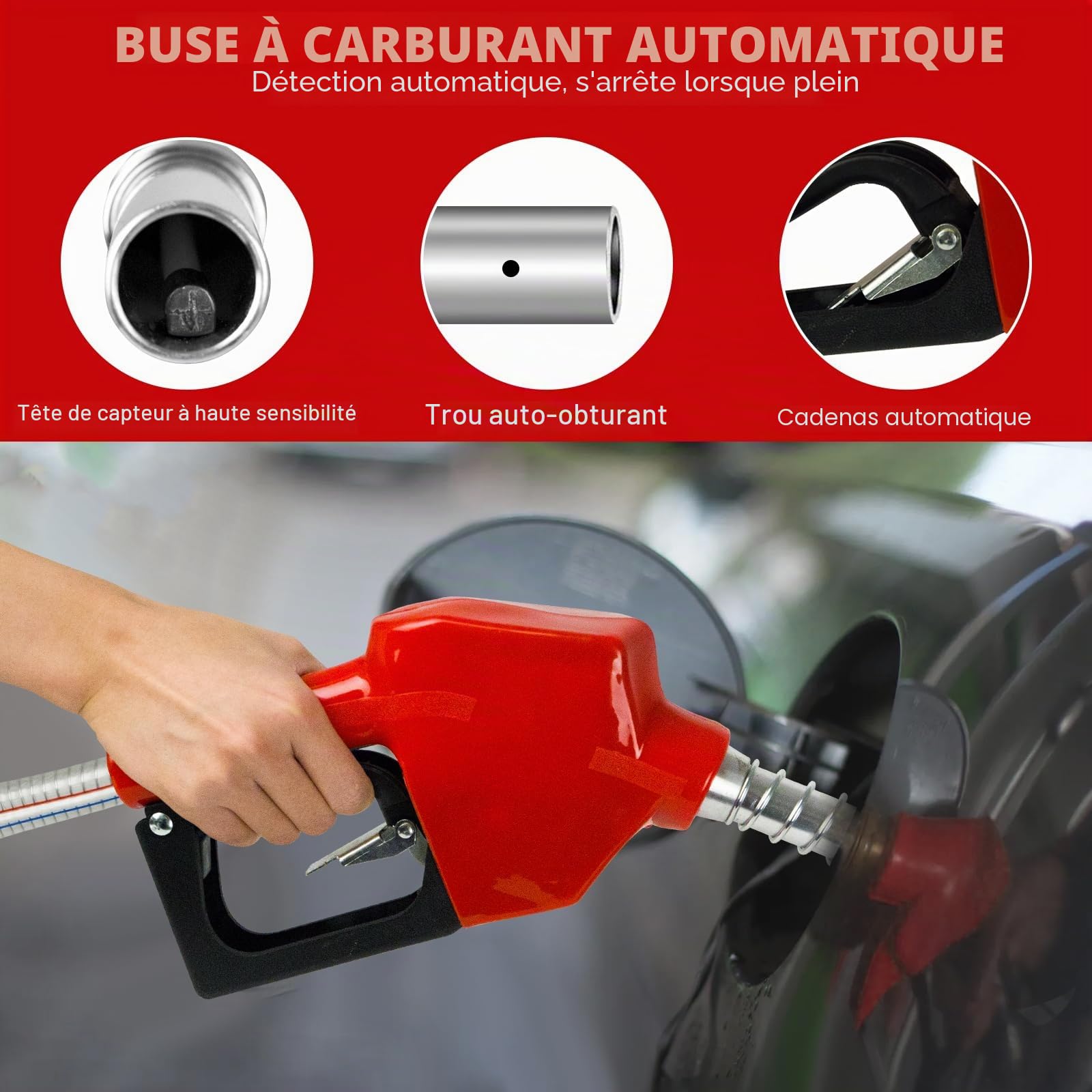 Pompe à Gasoil Sans Fil 45L/min, 260W Pompe Électrique Portable