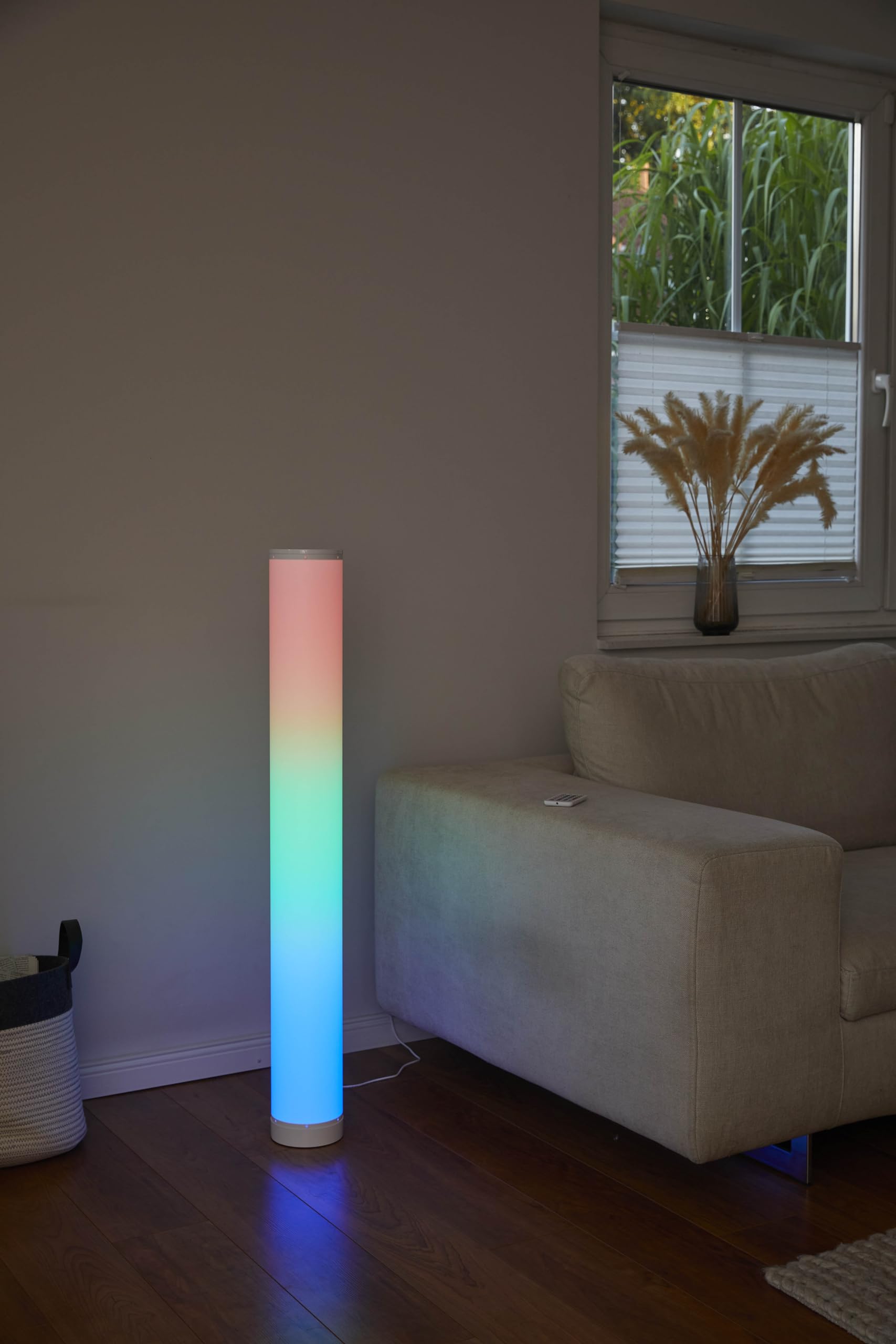 Northpoint Colonne lumineuse numérique LED DIY - Lampe sur pied - Hauteur : environ 103 cm - Intensité variable - Changement de couleur - Avec télécommande à monter