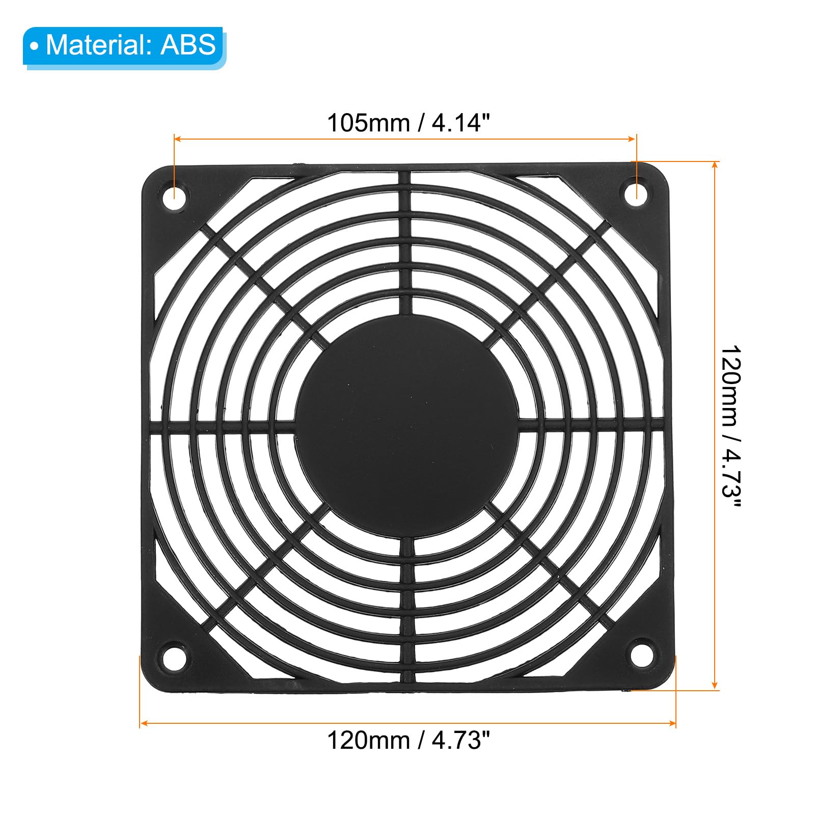 4 Filtri Ventola 60x60 Mm In ABS Nero - Griglie Di Protezione Per PC O Elettrodomestici, Antipolvere - Foto 7