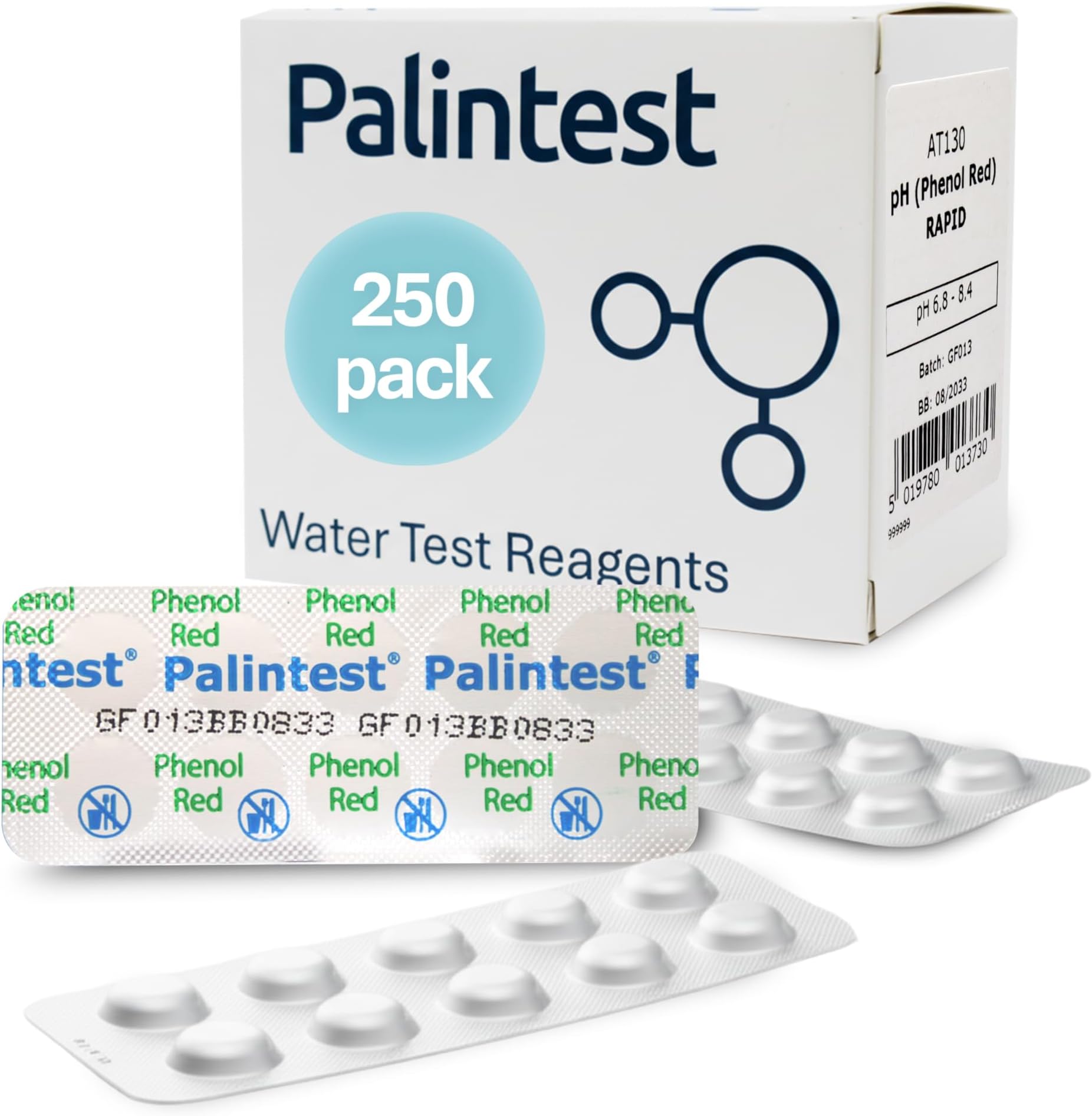Palintest AT 130 pH Phenol Red Tablets - Box of 250 Tablets