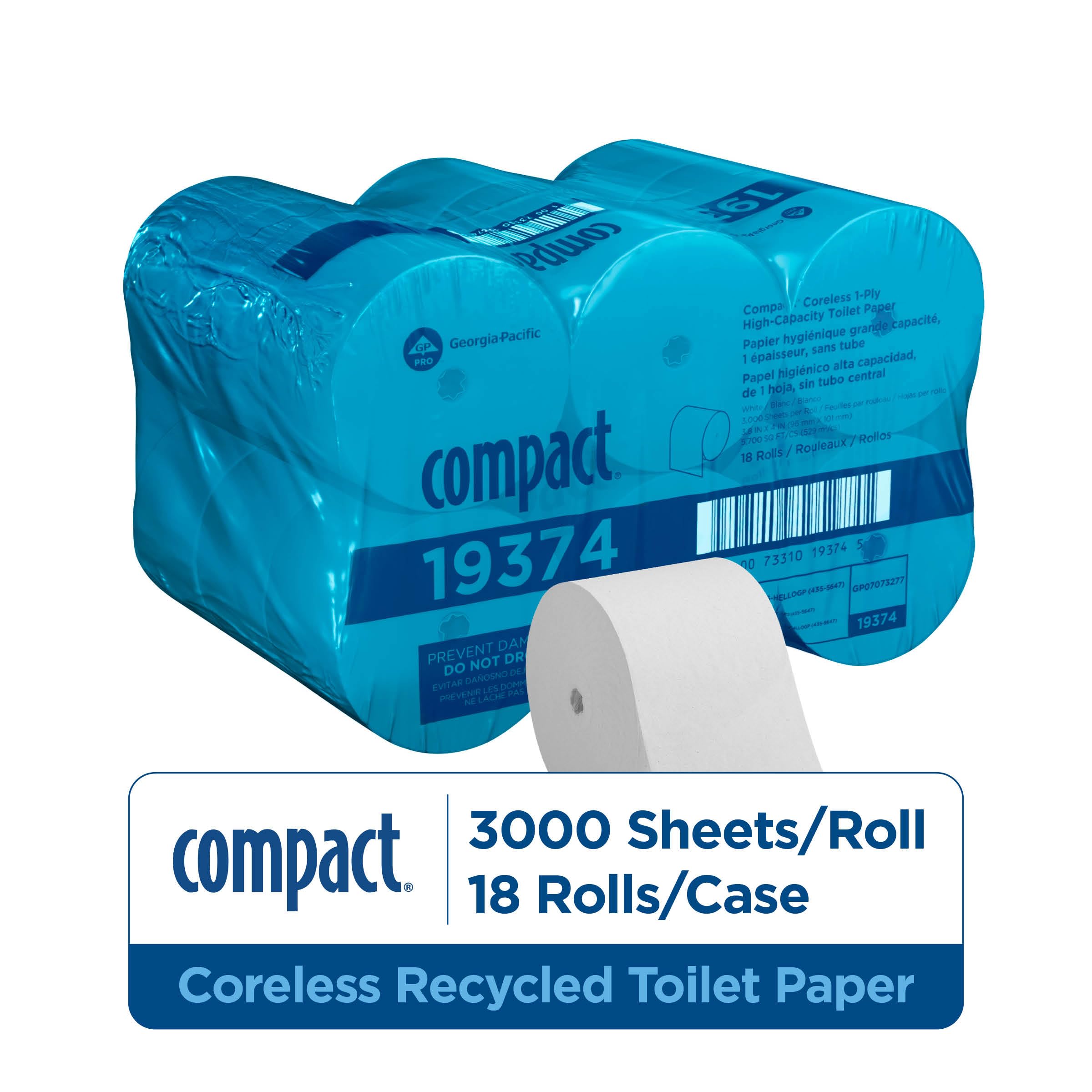 Georgia-Pacific Compact Coreless, 18Rolls, blanco, 18