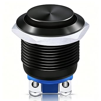 Twidec/19 mm للماء أسود معدن شل لحظة رفع أعلى زر التبديل 3 A/12250 V SPST 1 NO زر بدء للسيارة تعديل التبديل M-19-BK-G