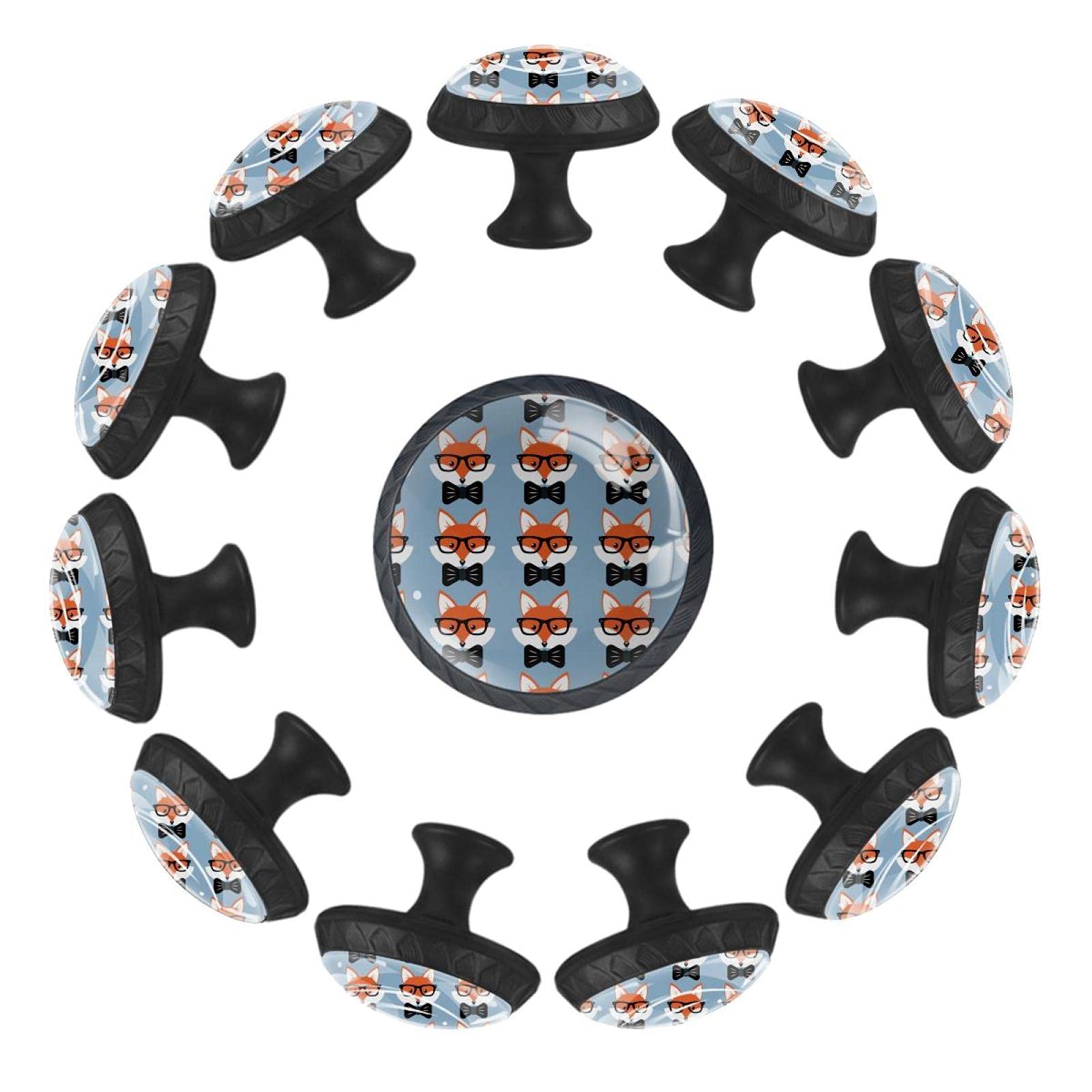 Boutons de tiroir ronds en verre 35 mm pour relooker une commode de chambre (Lot de 12)