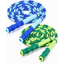 Jump Rope for Kids, Beaded Jumping Rope for 8-12, 9Ft Adjustable Skipping Rope with Soft Beaded, Tangle-Free Jumprope for Girls Boys, Students Outdoor Fitness Exercise