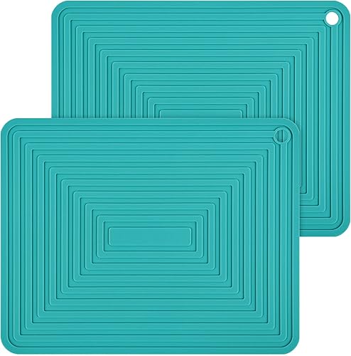 Miniatura 1 de Nstezrne Juego de 2 alfombrillas de silicona para ollas y sartenes, rectangulares, multiusos, para salvamanteles grandes, resistentes al calor, de