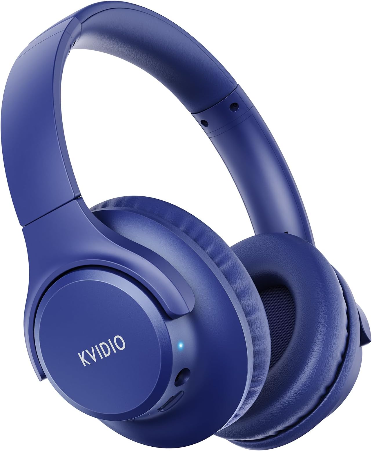 Bluetooth Headphones Over Ear, 65 Hours Playtime Wireless Headphones with Microphone, Foldable Lightweight Headset with Deep Bass,HiFi Stereo Sound for Travel Work PC Cellphone (Blue)