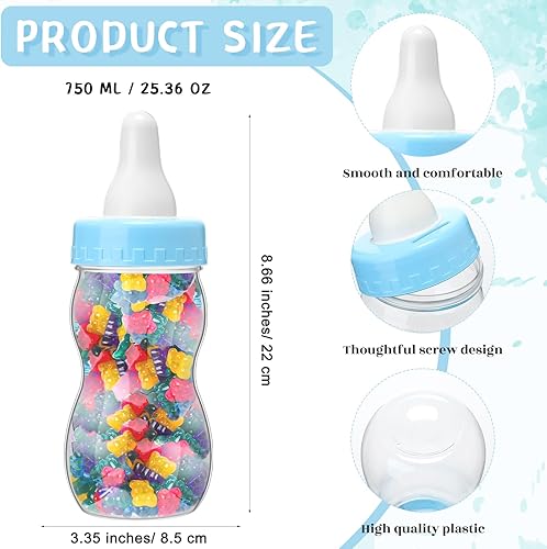 Miniatura 3 de Qilery 122 piezas de juegos de baby shower, 100 tarjetas de adivinanzas, 20 lápices, 1 biberón, 1 letrero de madera para juegos de baby shower,