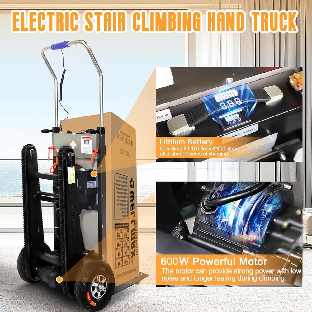 Sube Escaleras EléCtrico Carretilla Sube Escaleras EléCtrico Sube Escaleras EléCtrico Plegable Carrito Sube Escaleras Motorizado Adecuado para Familias Particulares