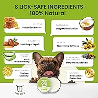 Vista 3 de Bálsamo para patas y nariz de perro seguro para lamer con aceite de coco Protector contra la sal de las carreteras en invierno y el pavimento frío