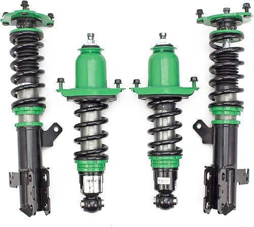 Rev9 R9-HS2-047 Hyper-Street II Kit de descenso de suspensión de coilover, amortiguador monotubo con ajuste de rebote de 32 clics, longitud completa