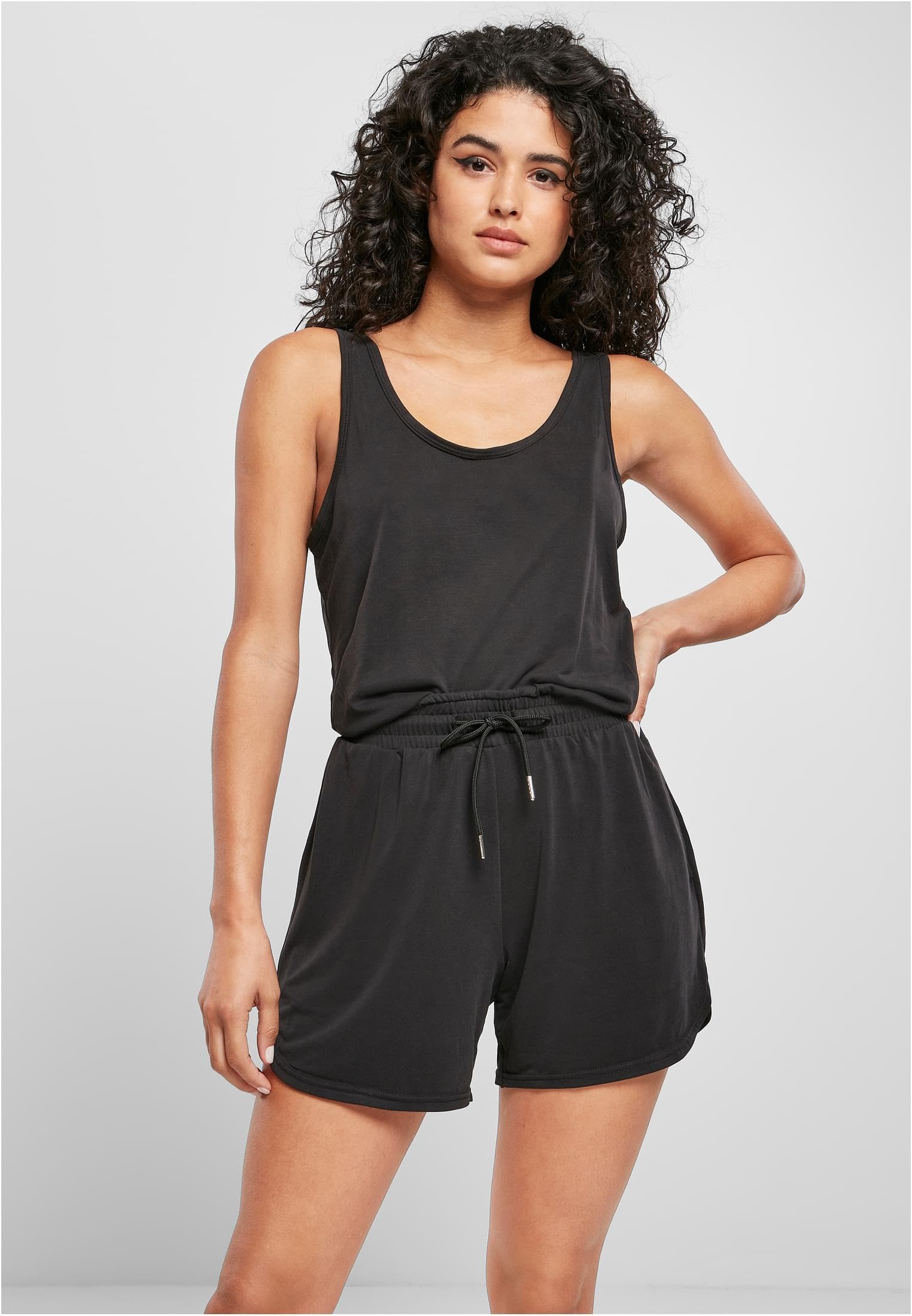 Urban Classics Damen Ladies Short Sleeveless Modal Jumpsuit