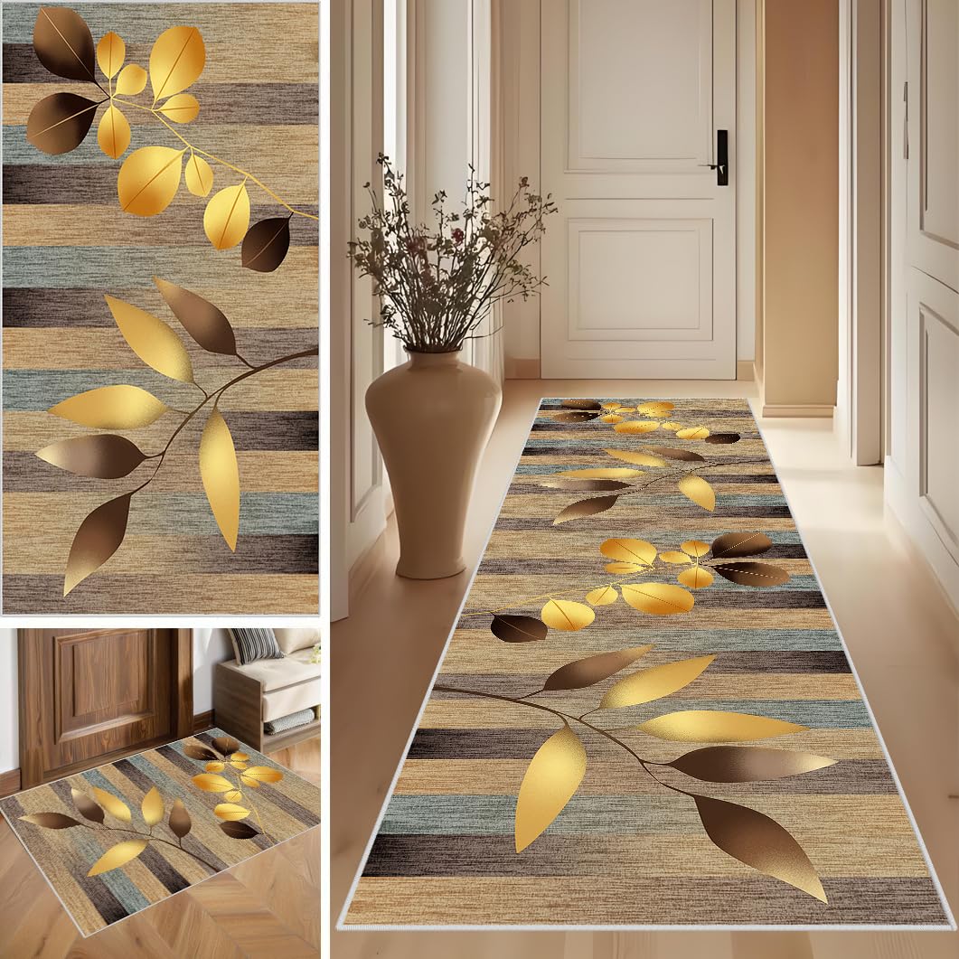 SUNMME Runner Rugs for Hallway Kitchen Carpet Runner Non Slip Washable Hall Runners Floor Carpets for Entryway Living Room Corridor Long Bedside Low Pile Carpet for Narrow Spaces 60 x 80 cm