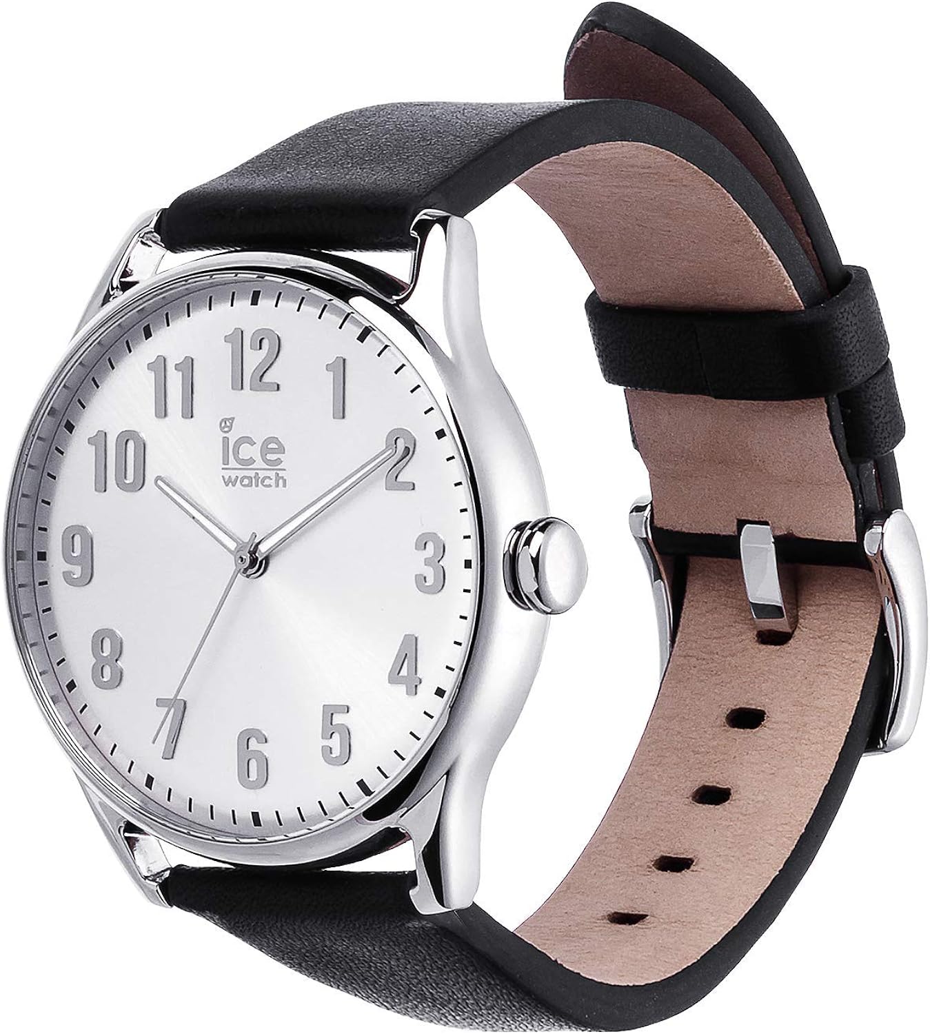 Ice-Watch - ICE time Black Silver - Men's wristwatch with leather strap - 013042 (Large) - Image 4