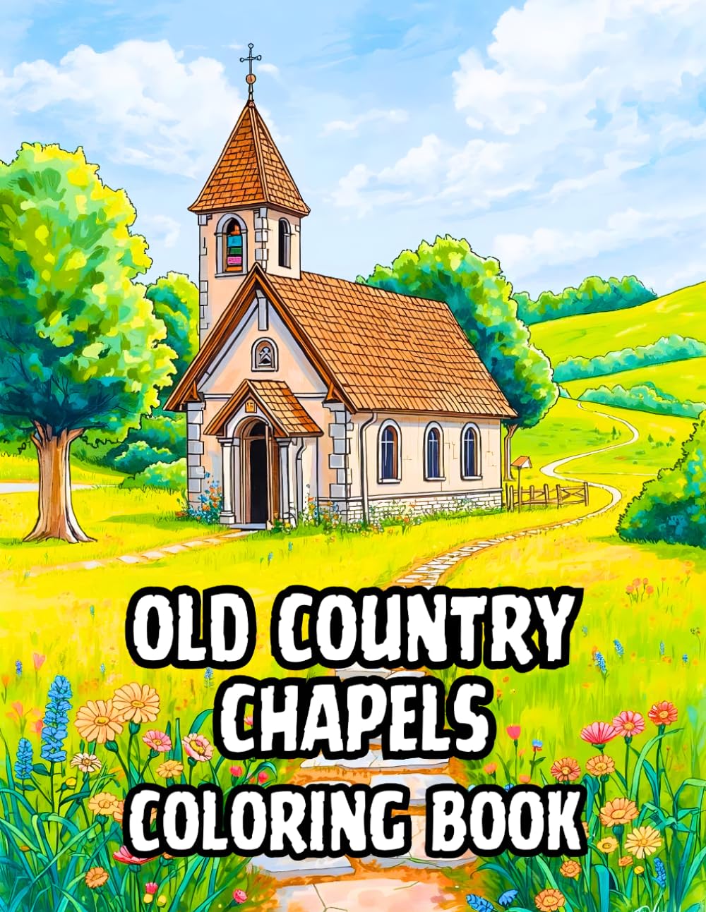Old Country Chapels Coloring Book: 38 Historic Village Sanctuaries to Color with Rustic Stone Buildings, Quiet Bell Towers and Peaceful Meadow Paths – ... Living Collection by Gervasio Enrique)