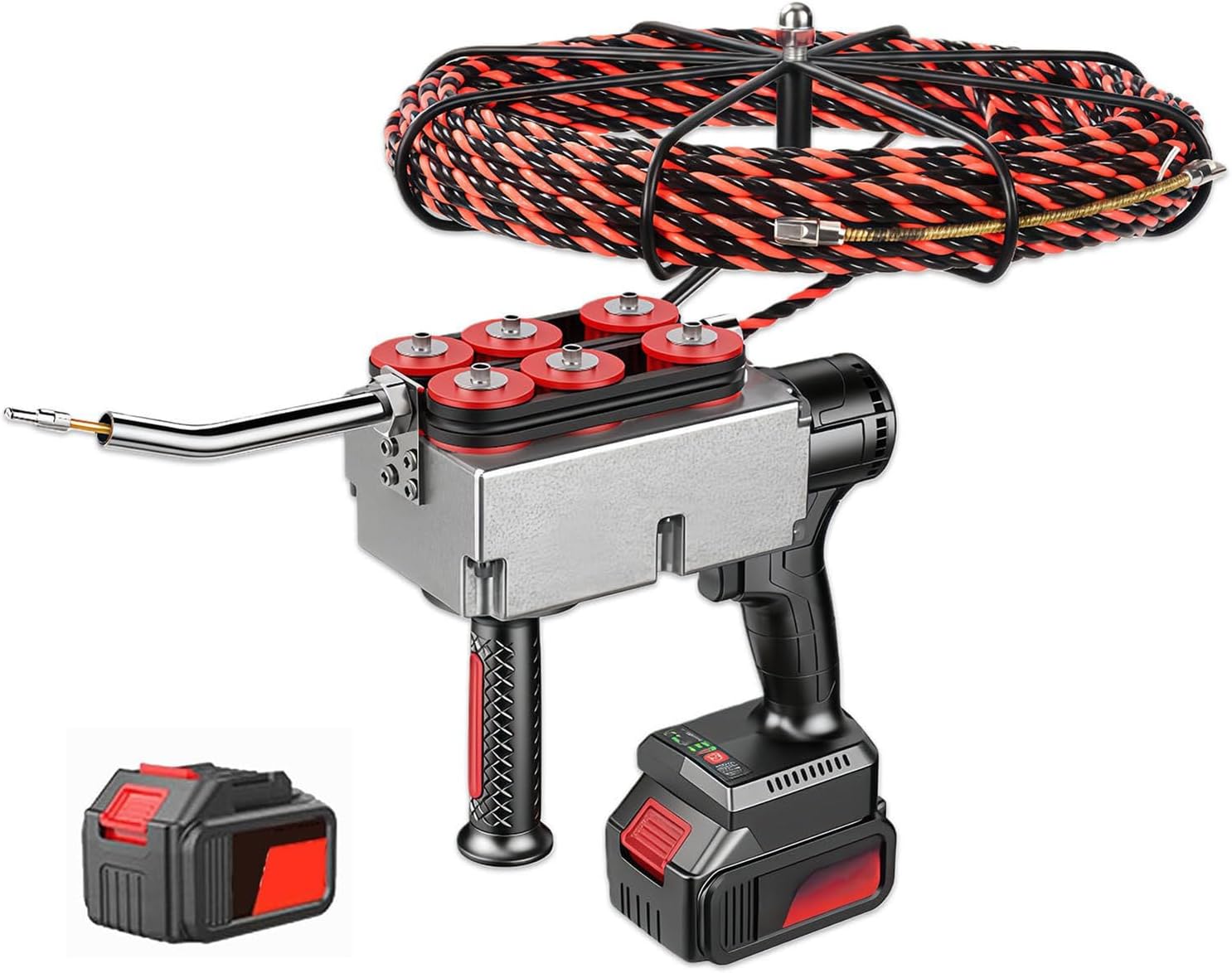Portable Automatic Wire, Heavy-Duty Automatic Wire Stringing Machine, Wire Cable Puller, 40m/Min Cordless Electric Stringing Wire Puller, For Construction Hydropower