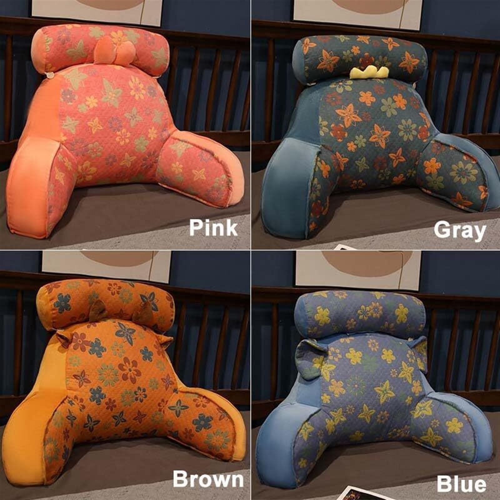 Il cuscino, Cuscino di supporto lombare con for braccioli(Gray,40*65cm)