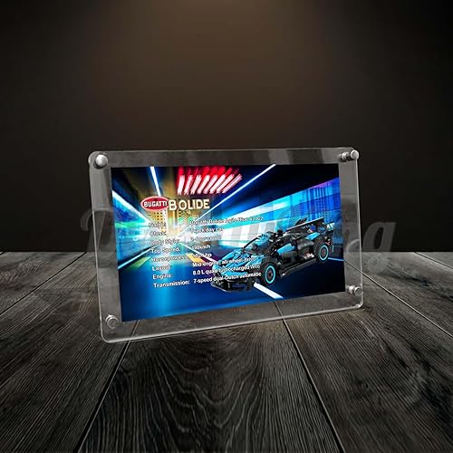 Marco de fotos acrílico para Bugatti Bolide Agile Blue 42162 (juego de modelos no incluidos)
