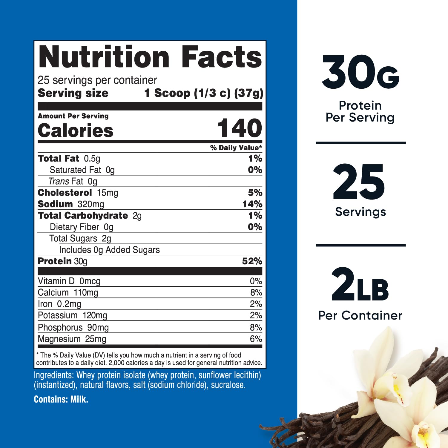 Nutricost Whey Protein Isolate Powder (Vanilla) 2LBS — Amazon image 2