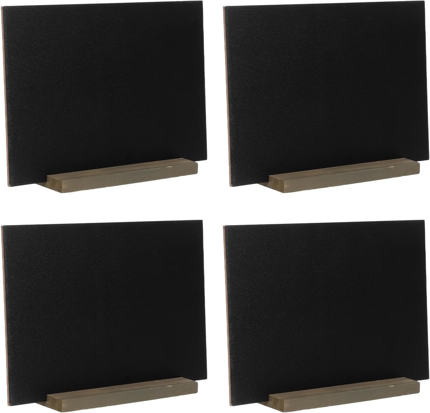 GANAZONO 4pcs Mini Wood Chalkboard Signs Double-Sided Writing Surface Lightweight Tabletop Chalkboard Signs for Weddings Buffet Display Decorative Message Boards