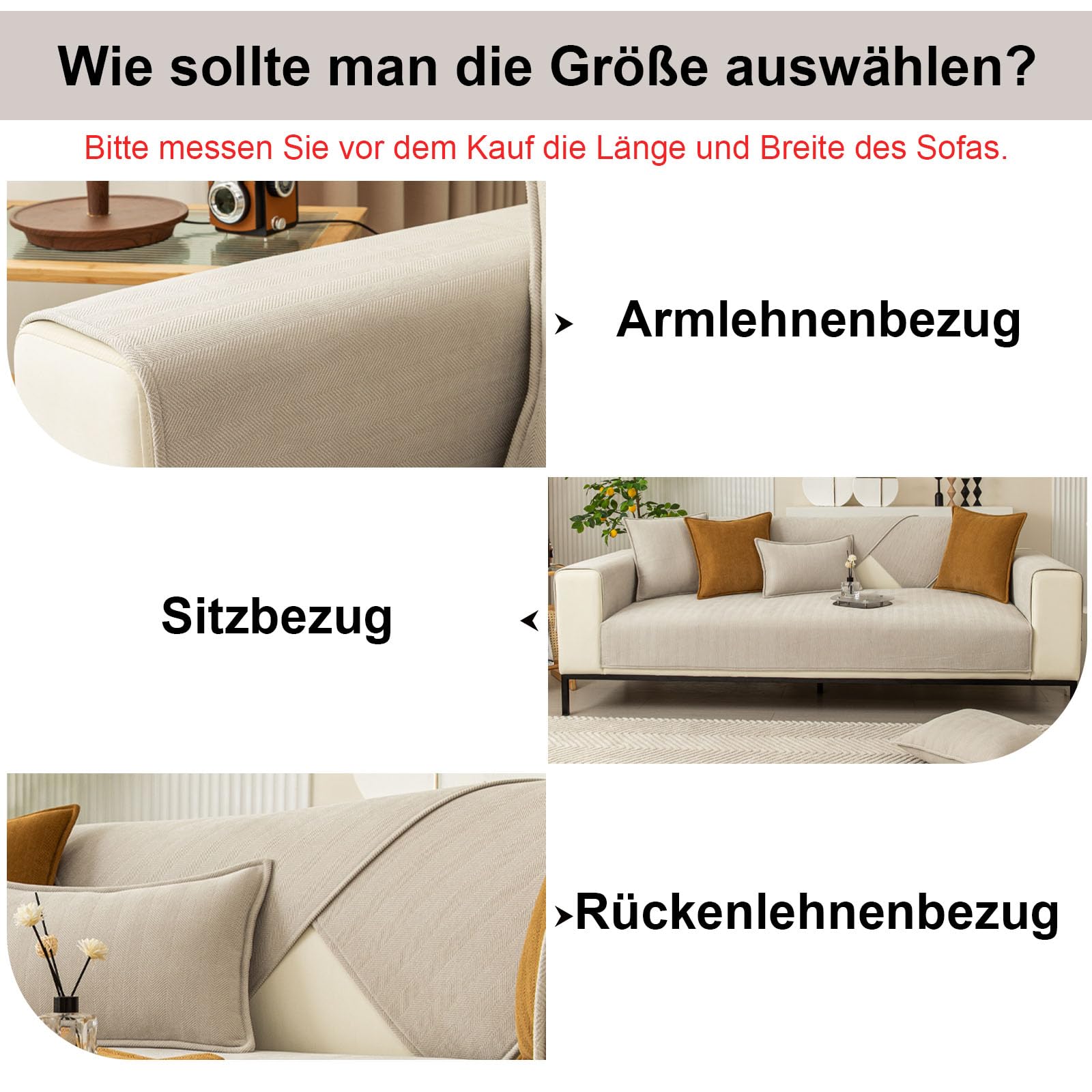 Chenilla Suave Funda Sofa Chaise Long 1 2 3 4 Plazas Protector Cubre Sofa, Grandes Fundas Sofá Antideslizante Universal, Fundas de Sofá Súper Suave para Mascota, (Blanco,90X210cm)