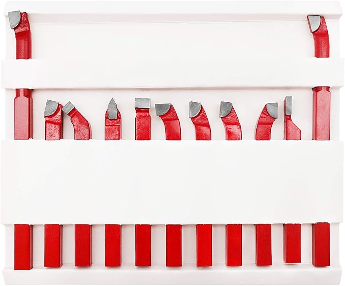 Juego de 11 Fresas de Carburo para Torno, Metal y CNC miniatura 6