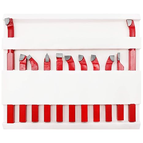 11 Pc 5/16 Carbide Tip Tipped Cutter Tool Bit Cutting Set for Metal
