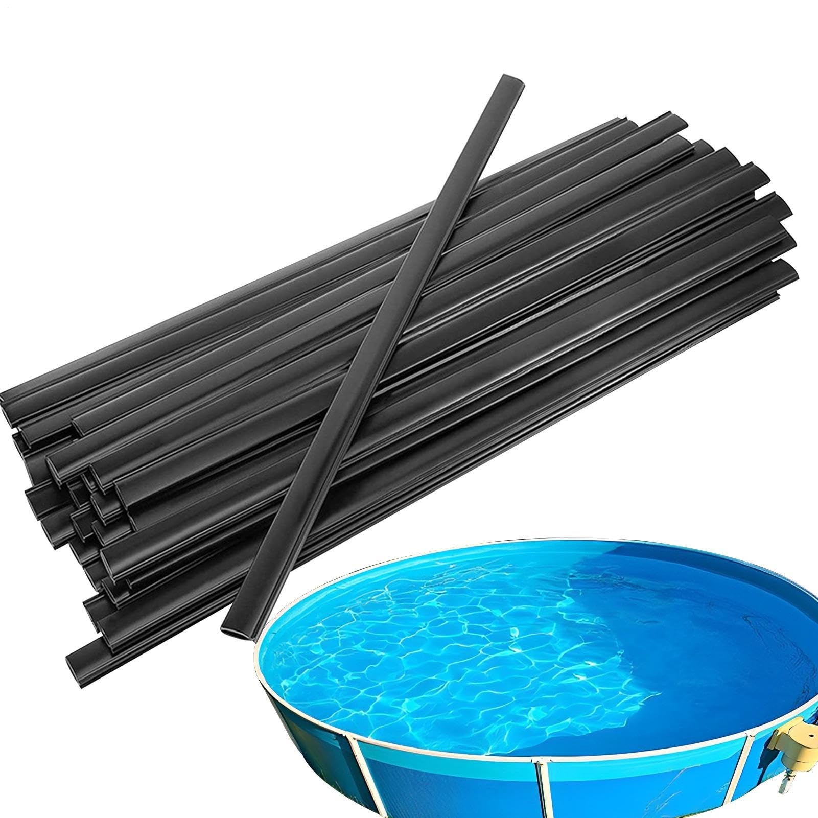 Pool Edge Strips-Overlap Clip Set, Support de Bord en Vinyle | Verrouilles en Plastique Robustes, Conception de sûr, météo-résistant, adaptée à la réparation au-Dessus -Ground, aux Rondes