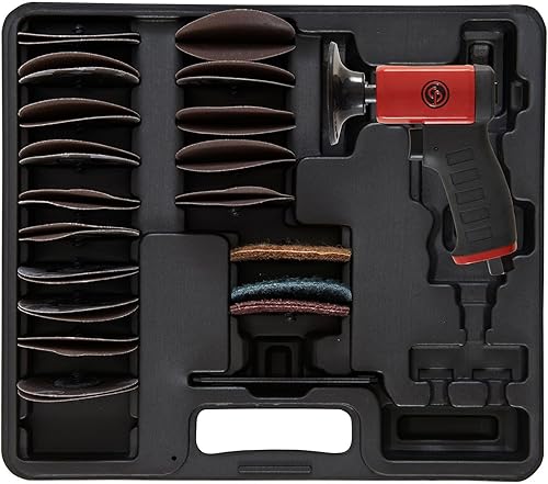 Chicago Pneumatic CP7202D Kit - Herramienta de lijadora rotativa de aire, mejoras para el hogar, herramientas de carpintería, pulidora, eliminación