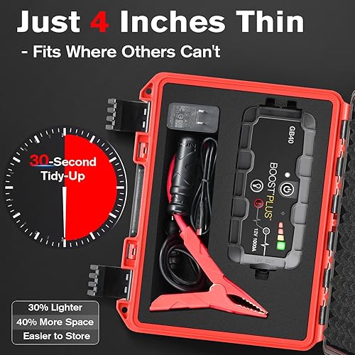 Miniatura 4 de Funda para NOCO GB40 Jump Starter  Caja de almacenamiento resistente al agua para Boost Plus 1000 A, cargador rápido de coche y accesorios