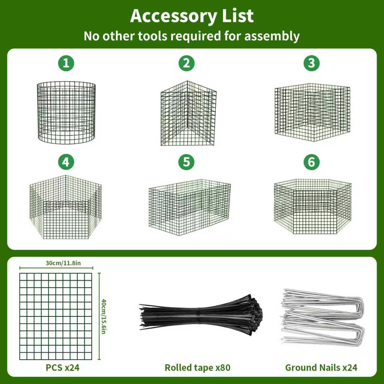 8 Packs Round Plant Protector from Animals,Metal Wire Mesh Garden Plant Cages for Outdoor Gardening Supplies, Garden Protection Rabbits Chickens Ducks for Vegetables, Flowers, Shrubs (16'' x 12'')