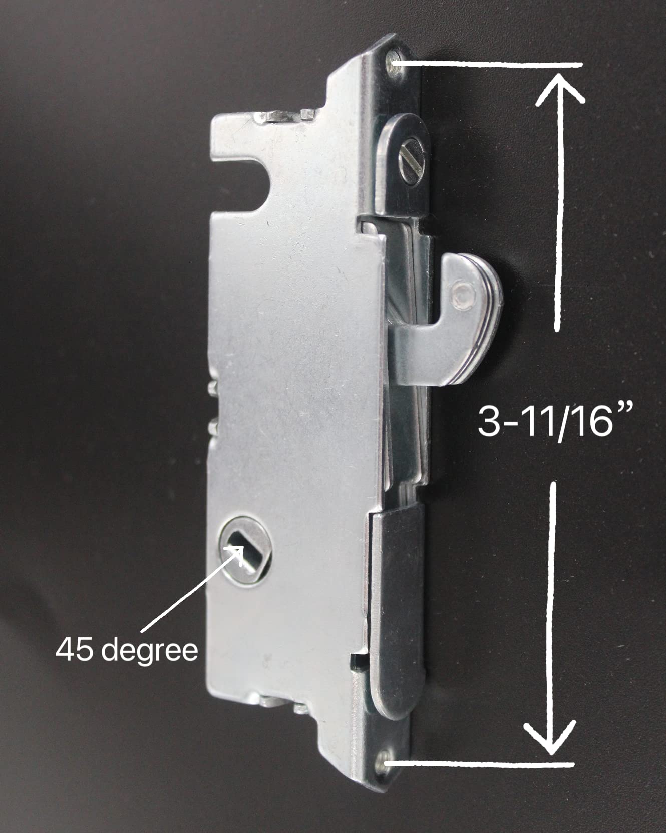 Schiebetürgriff-Set, 10 cm, Lochabstand (Rechts- und Linkshänder), Weiß, Terrassen-Glastürgriff-Set, ohne Schlüssel (+ Einsteckschloss, 45-Grad-Keilnut)