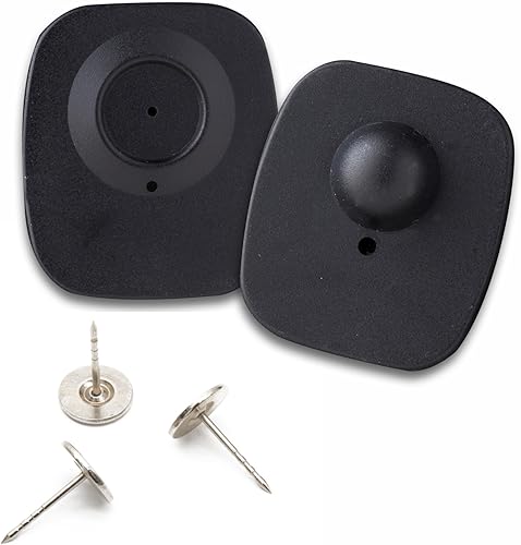 Miniatura 2 de 1000 RF 8.2MHz mini etiqueta cuadrada negro con pin - etiqueta de seguridad al por menor EAS por BullsEye Protection