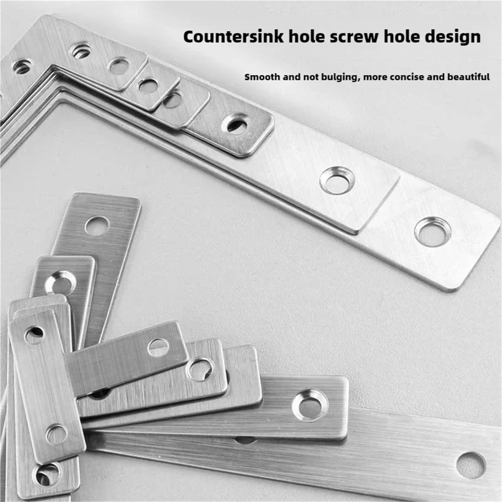 Escuadras Metalicas Conector de placa capa empalme tablero madera hierro angular código esquina muebles acero inoxidable engrosado(L150X150-1PCS)