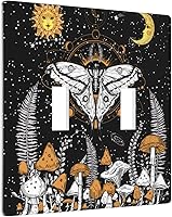 Vista 51 de Toggle Light Switch Wall Plate, Japanese Cherry Blossoms Mountain Tower Double Switch Cover, Size 2-Gang 4.5" X 4.5