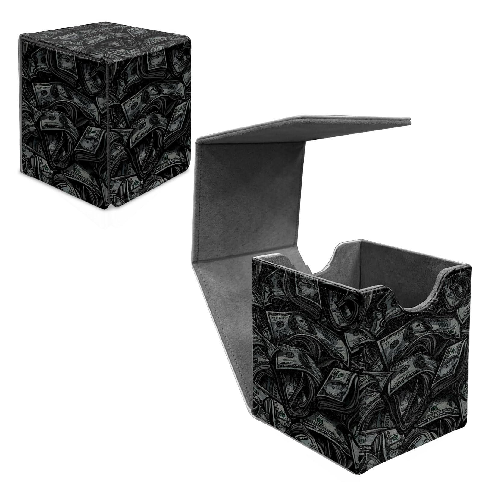 Amazon.com: GYSYSQSH Card Deck Box for MTG Commander Dollar Money Art  Design Fits 100+ Sleeved Cards PU Leather Trading Card Case with Magnetic  Closure Waterproof Storage Box for Magic TCG CCG Cards :