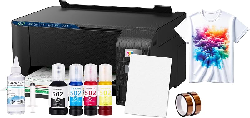 Generic Sublimation Heat Transfer Image Printing for T-shirts Ceramic Mugs Bags Heat Press Printer Bundle