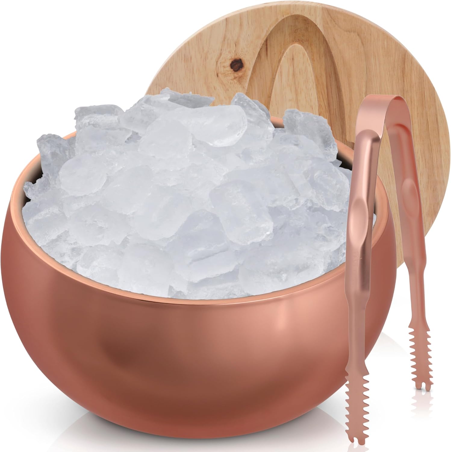 Gusto Nostro 4.1L Insulated Ice Bucket with Lid and Tongs, Double Wall Stainless Steel Ice Bucket Large, BPA Free Ice Bucket for Cocktail Bar, Keeps Champagne, Wine, Beer Chill for Parties (Rose) - Image 9