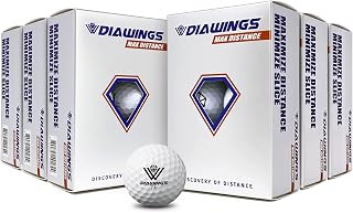 Diawings Max Distance Golf Balls for Maximum Distance, Anti Slice, Low Spin, Straight Shots | Half Dozen X 6, 36 Balls, Bulk | White, Pink, Orange, Yellow
