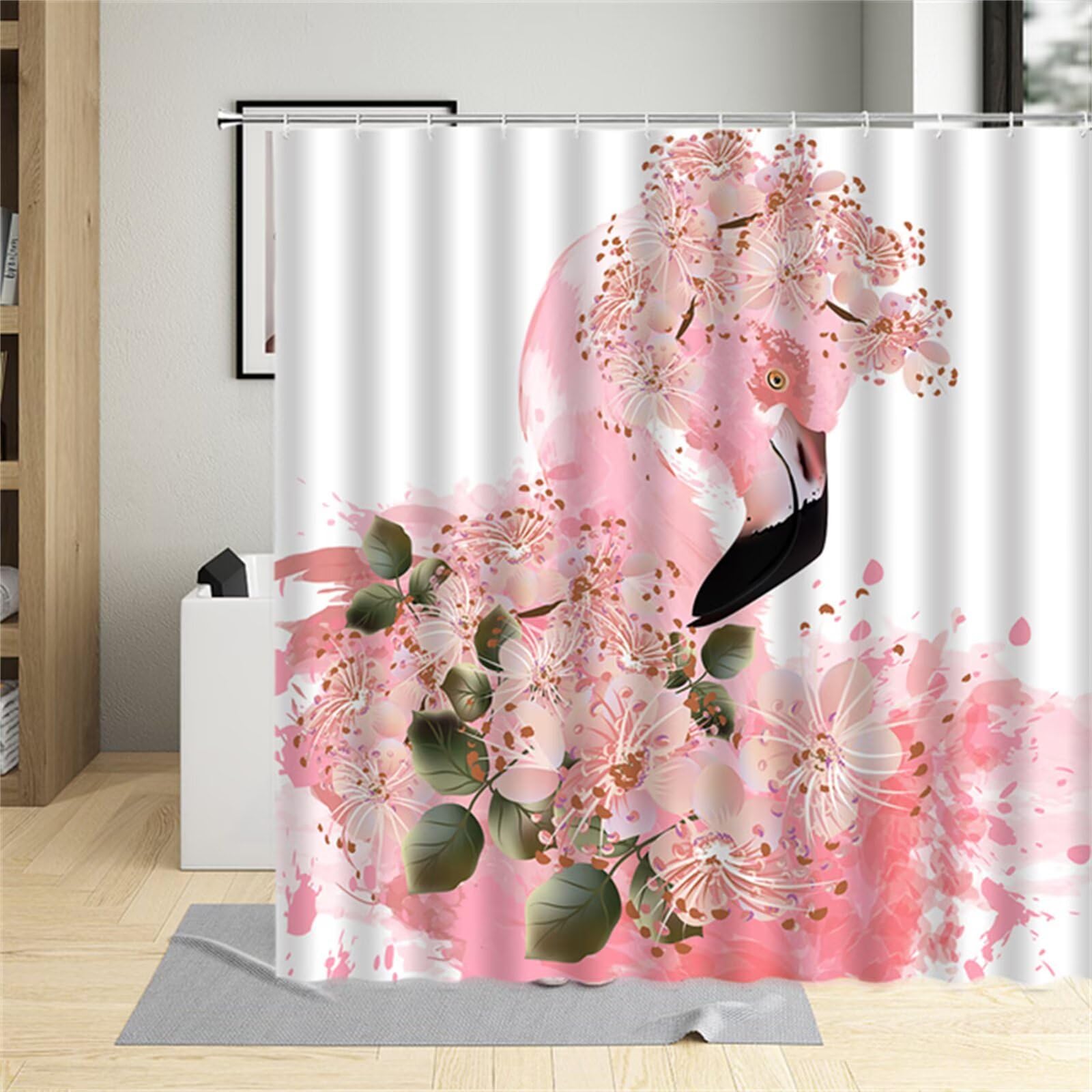 Rideau douche anti moisissure 120x200 avec ourlet lesté et crochets pour douche et baignoire