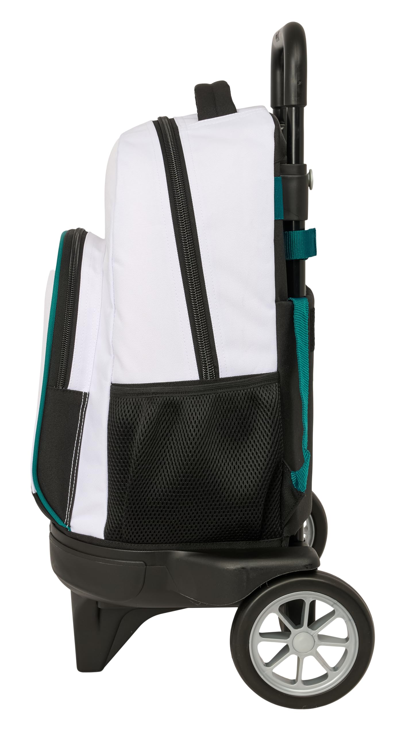 REAL MADRID EQUIPACIÓN 26/27 - Mochila Grande con Ruedas, Compact Evolución, Extraíble, Ideal para Niños de Diferentes Edades, Cómoda y Versátil, Calidad y Resistencia, 33x22x45 cm