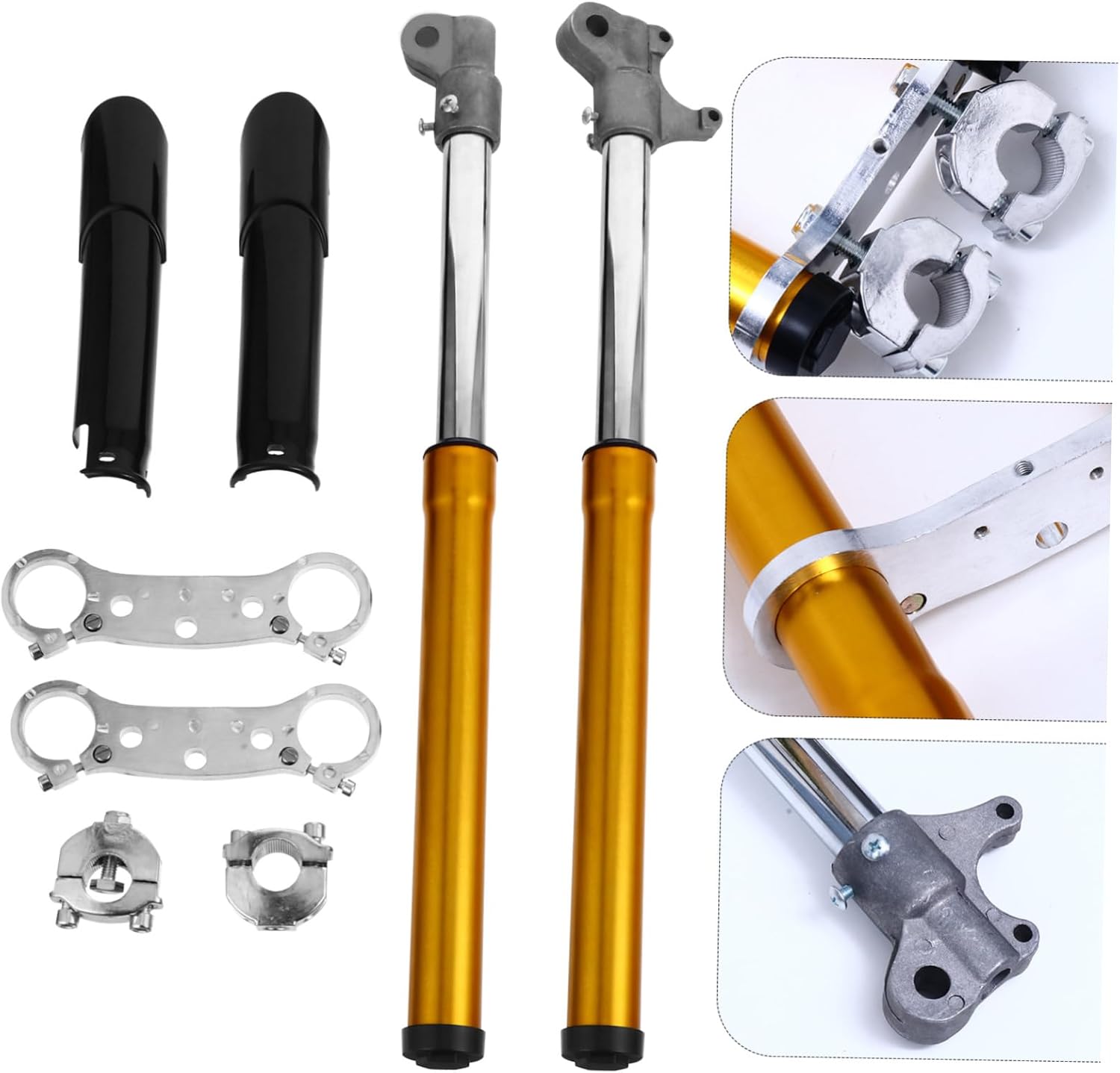 Dirt Bike Front Fork Suspension Durable Shock Absorption Forks for Mini Road Motorcycle Parts Compatible with Various Dirt Bike Accessories