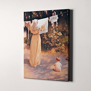 Generic Polish Madonna - Mary & Baby Jesus Christian Bible God Canvas Wall Art Print | Iconic Posters, Pictures, Painting, Canvas Wall Art Gifts and Home Decor (8” x 12” x 0.75”)