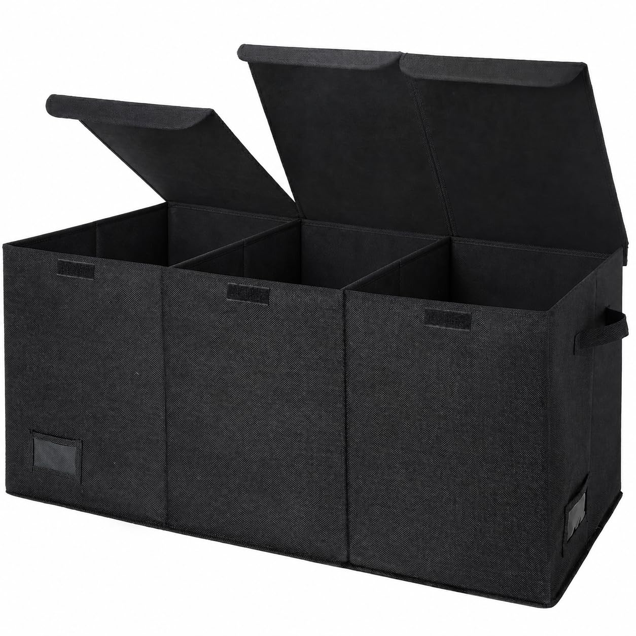 GRANNY SAYS Extra Large Storage Box with Lid, Pack of 1 Foldable Fabirc Box with Lid, Organiser Chest for Organising Bedroom, Black, 96 x 33 x 40 cm