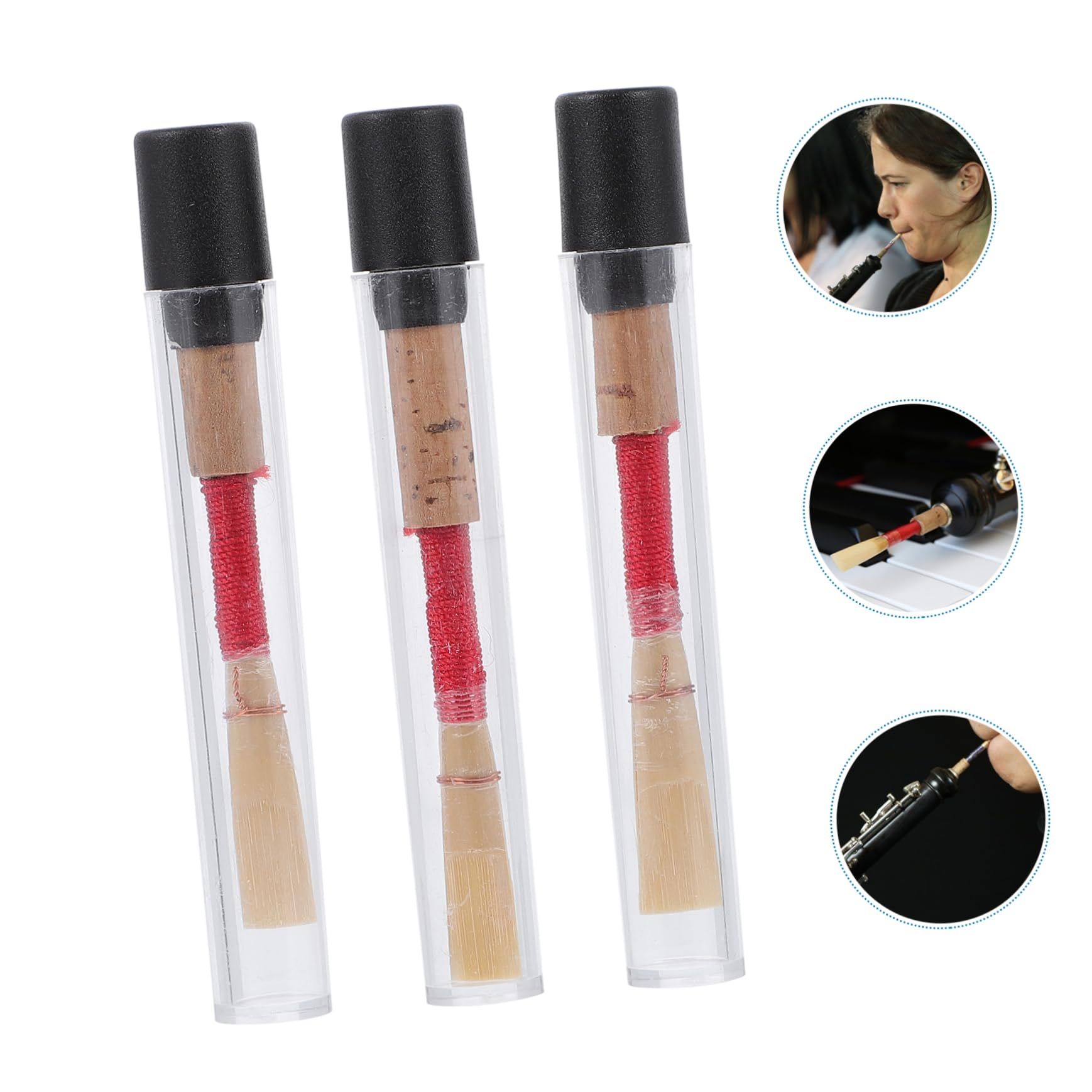 TOYANDONA 12pezzi Ance Professionali Per Oboe Legno Con Scatole Di Stoccaggio Reeds Per Oboe Accessori Strumenti Musicali Per Musicisti Professionisti
