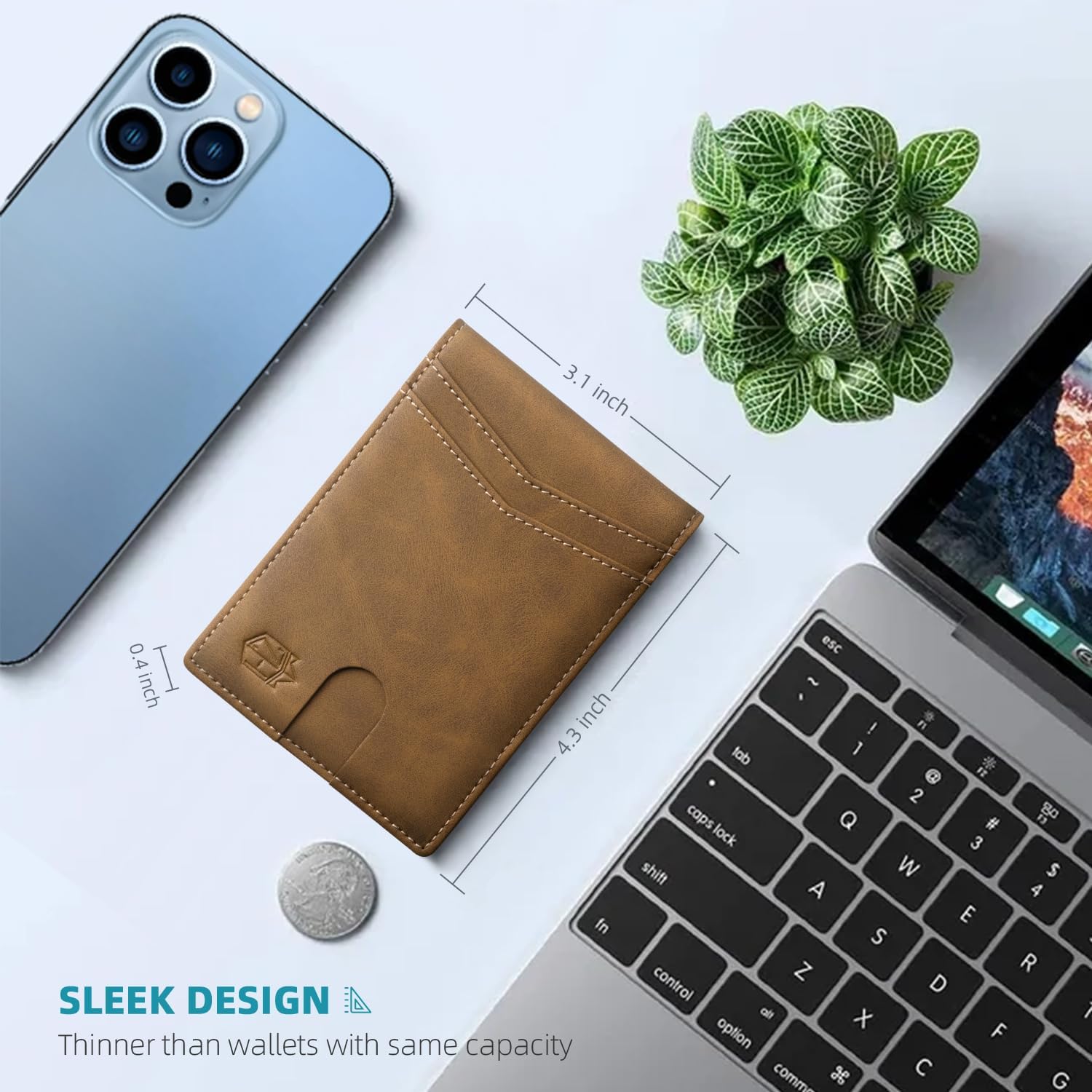 Zitahli Money Clip Wallets for Men,Slim Bifold Wallet 10-12 Cards, Mens Leather Wallet with ID Window,RFID Blocking Thin Minimalist Credit Card Holder,Gifts for Him - Image 6