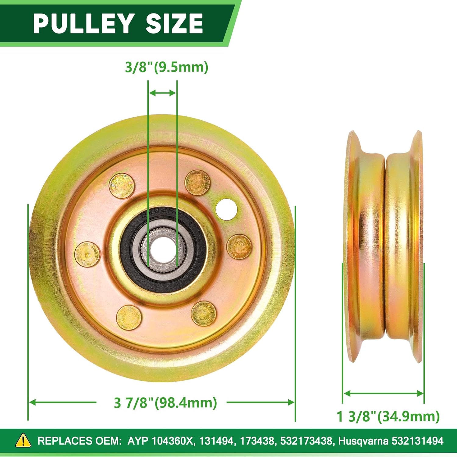 42" Deck Rebuild Kit Fit for Craftsman LT1000 LT2000 DLT3000 DYT4000 Husqvarna Poulan Pro Mower Includes (2) Spindle 130794 (2) Blade 127843 (2) Idler 153535 (2) Idler 173438 173437 (1) Belt 21547082