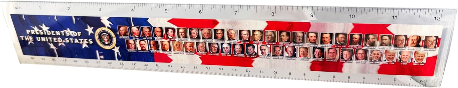 Presidents of the United States School Supply Set – Presidential Ruler, Pen & Pencil Combo with $100 and $50 Bill Design Pencils – Patriotic Educational Gift for Students, History Lovers & Collectors image 3