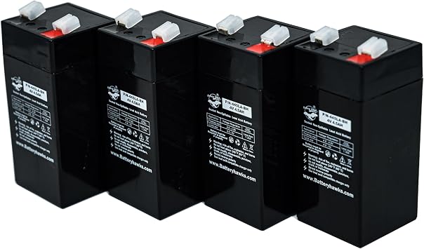 4 Pack 4v 4.5AH Lead Acid Battery RNG-BATT-4V4 CF-4V4.6 SP4-4 FP445 ES4.5-4 KT-445 100-001-0118