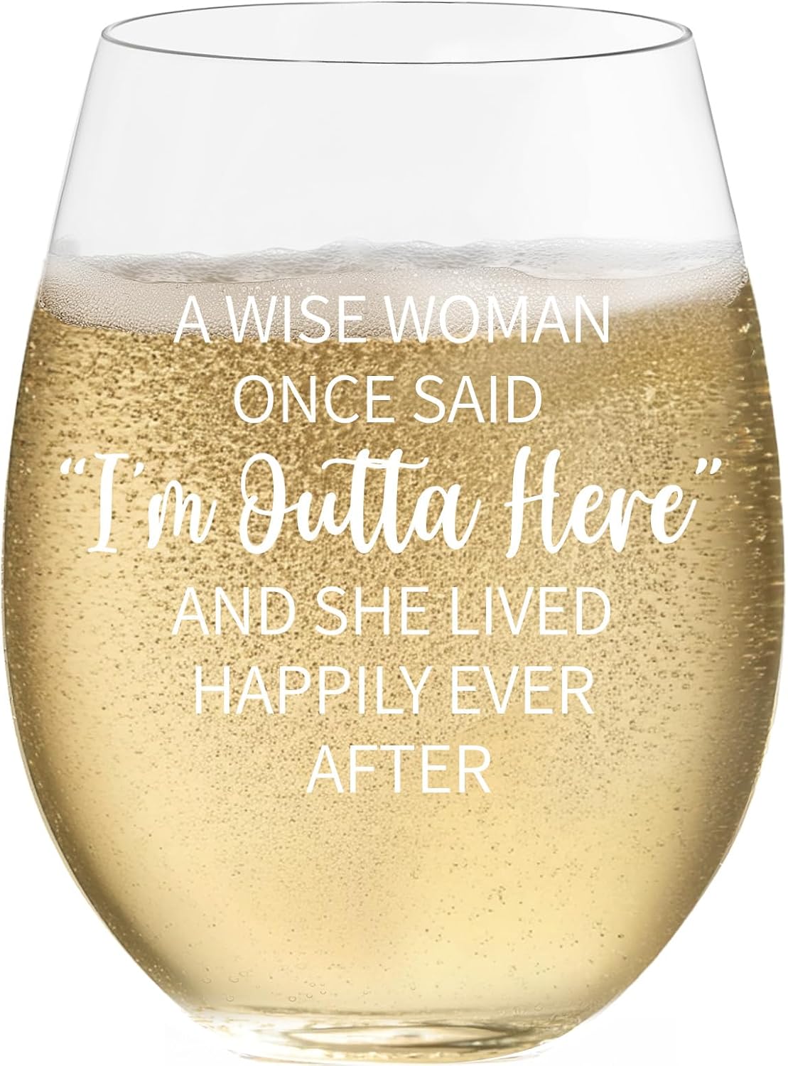 Retirement Gift For Woman – 15 oz Wine Glass – Dishwasher-Safe